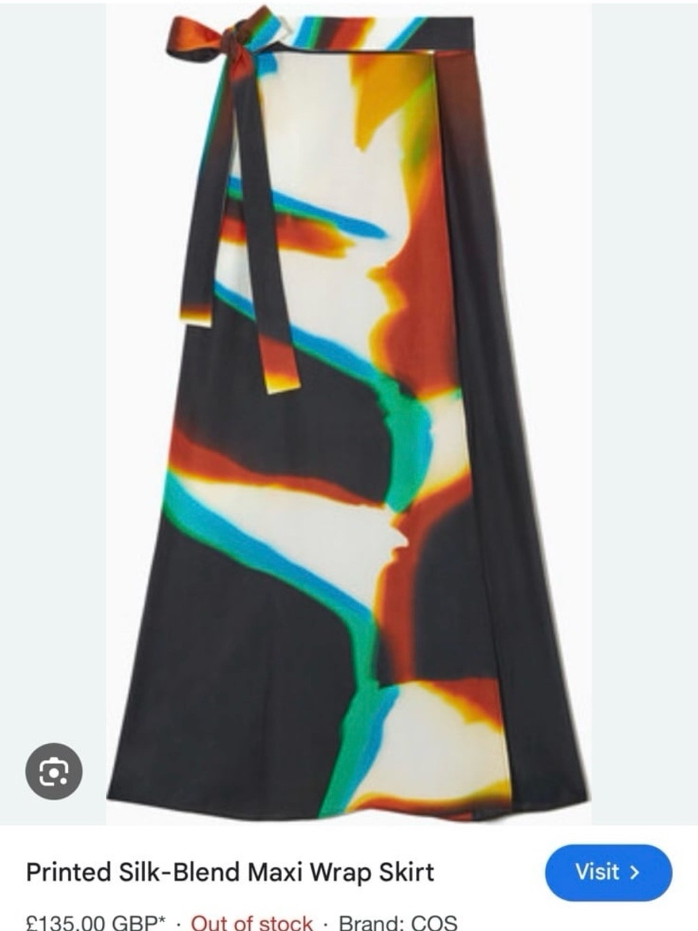 COS x LEA COLOMBO printed silk-blend maxi skirt